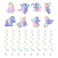 thumbnail image 2 of Dserhfy 8 Pcs Iridescent Ghost Hanging Swirls Cute Shinny Foil Ghost Swirls Halloween Ceiling Streamer for Halloween Party Decoration, 2 of 8