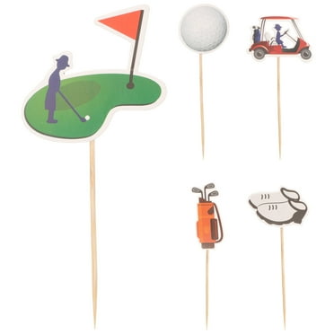 5pcs Golf Themed Cupcake Topper Cake Decoration Cake Pick Cupcake Decorations