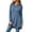 Blue, variant on Women's Ribbed Knit Crewneck Tunic Tops Fall Long Sleeve Button Detail Fashion Lightweight Sweater S-XXL