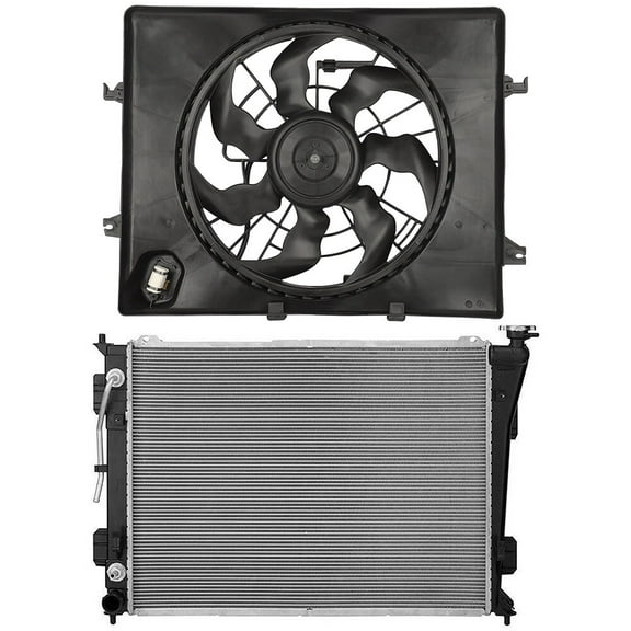 ECCPP 623770 Cooling Fan 13191 Radiator Replacement for 2014 for Hyundai for Sonata 2014-2015 for Kia for Optima