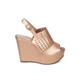 thumbnail image 2 of New Women Refresh Kama-02 PU Peep Toe Perforated Slingback Platform Wedge Sandal, 2 of 6