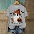 thumbnail image 2 of guuuGxd Womens Halloween Tshirt Fall Tee Shirt Funny Graphic Clothes Halloween Shirt for Women Grey,M, 2 of 4