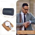 thumbnail image 2 of Estuche de viaje para relojes Uxcell para hombres, estuche de cuero para rollo de reloj, caja de almacenamiento portátil para relojes para Navidad, cumpleaños y aniversario, 2 ranuras (azul), 2 of 7