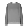 thumbnail image 6 of Women's Oversized Crewneck Sweatshirt Long Sleeve Fleece Pullover Fall Fashion Casual Tunic Top with Pocket No Hood, 6 of 7