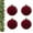 Dark Red-6cm, variant on Dark Red Velvet-Feel Ball Christmas Tree Ornaments,3.15'',4 Count