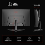 KOORUI 27 inch 1440p Curved Gaming Monitor, 180Hz QHD Computer Monitor, 1ms Adaptive-Sync, HDMI/DisplayPort, 27E6QCA