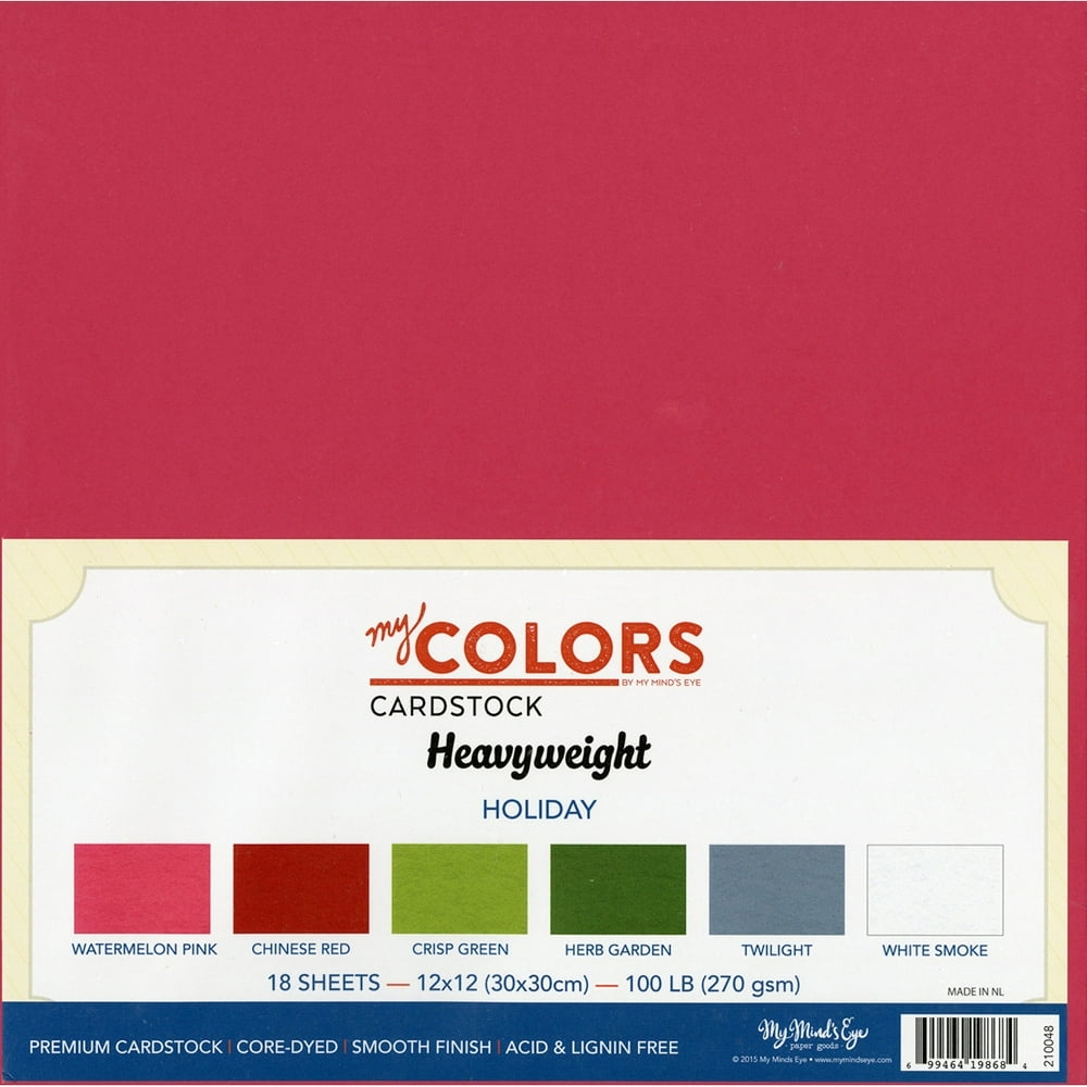 My Colors Heavyweight Cardstock Bundle, 18pk