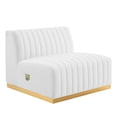 thumbnail image 5 of Modway Conjure Channel Tufted Performance Velvet Armless Chair - Gold/Dusty Rose, 5 of 5