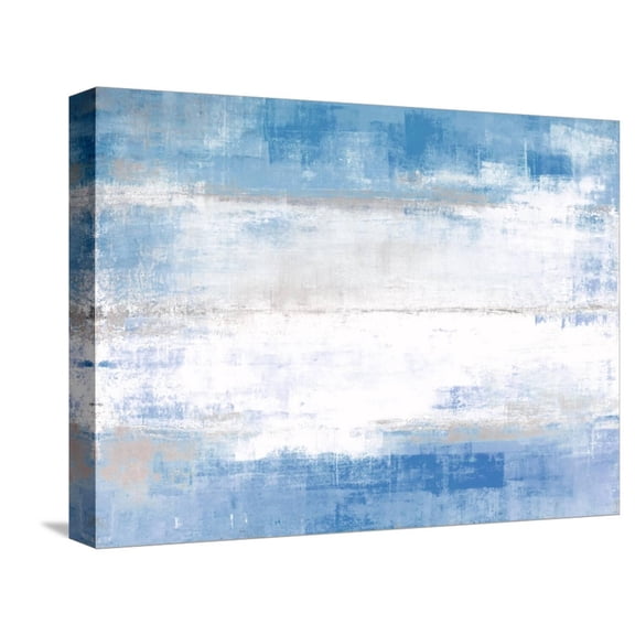 Art.com Blue and Grey Abstract Art Painting Stretched Canvas Print Wall Art by T30 Gallery, 16" x 12"