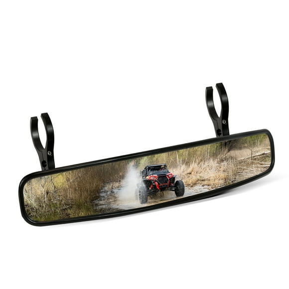 Krator Rétroviseur UTV 17 Pouces s'Adapte aux Barres Roulantes 1.75 Pouces & 2 Pouces, Miroirs Centraux UTV avec Design Convexe Grand Angle, Compatible avec Polaris, Arctic Cat, Can-Am, Honda, Kawasaki, CFMoto, Kubota & Plus