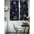 thumbnail image 4 of Navy Blue Coastal Sheer Curtains 72 Inch Length 2 Panels Set for Living Room/Bedroom, Nautical Summer Beach Sea Turtle Starfish Curtain Sheers Drapes Rod Pocket Curtains Window Treatment 52''x72''x2, 4 of 7