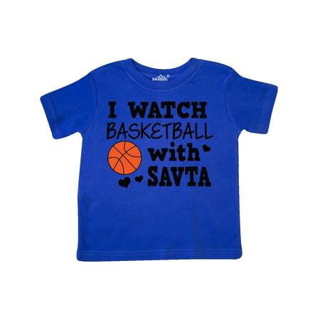 

Inktastic I Watch Basketball with Savta Gift Toddler Boy Girl T-Shirt