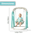 thumbnail image 2 of PLAYOUT KIDS | Columpio Infantil para Bebé Diseño Ergonómico con Barra de Seguridad Color Aqua 1.08m, 2 of 4