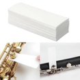 thumbnail image 2 of 100pcs Woodwind Mouthpiece Pad Cleaning Paper Button Drying Absorbent Cleaner Papers for Sax Flute Clarinet Maintenance, 2 of 4