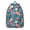 Blue-green, variant on Tropical Flower Backpack - Waterproof Vintage School Bag with Exotic Blooms & Lush Foliage Pattern