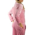 thumbnail image 5 of Jess by Meiko Women's Outfit Sets Long Sleeves Zip Jacket with Pants 2 Pieces Velour Tracksuit Set XS Pink, 5 of 8