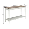 thumbnail image 4 of Table Console de Style Campagnard Français avec Tiroir et Tablette en Bois Flotté et Blanc, 4 of 5
