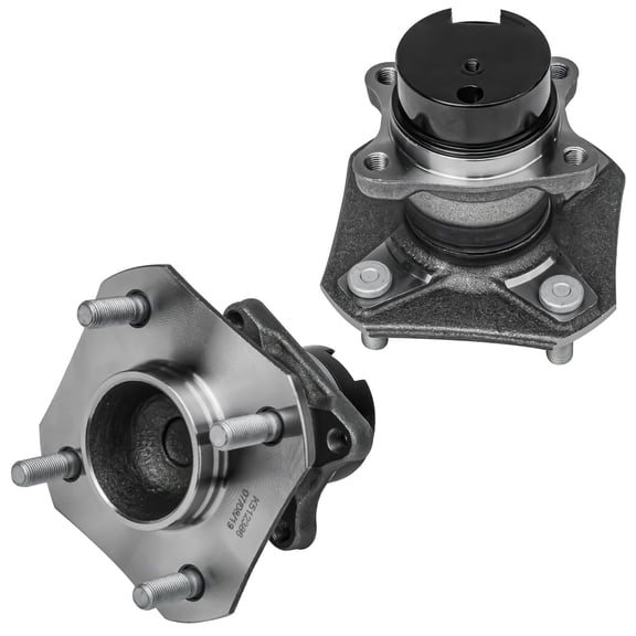 Detroit Axle - 2pc Rear Wheel Bearing Hubs Assembly 4 Lugs for Nissan Versa 2007-2012, Tiida 2007-2018, 4-Wheel ABS