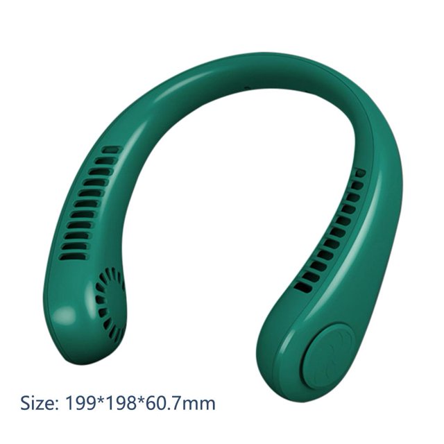 Ventilador de cuello USB Mini Aire acondicionado sin aspas recargable Verde Sywqhk Para Estrenar