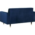 thumbnail image 3 of Meridian Furniture Lola Contemporary Velvet Loveseat in Navy, 3 of 8