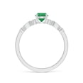 thumbnail image 2 of ANGARA Natural Marquise and Dot Emerald Engagement Ring with Diamonds in 14K White Gold for Women (Size-5mm) | May Birthstone, Birthday, Anniversary, Jewelry Gift for Women | Natural Emerald Ring, 2 of 9