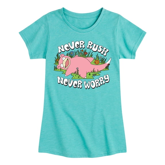 Pokémon - Never Rushed - Girls Toddler And Youth Fitted Short Sleeve Graphic T-Shirt