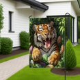 thumbnail image 5 of Spring Easter Tiger Wildlife Garden Flags 12x18 Inch Double Sided for Outside, Forest Wild Animal Eggs Standard Canvas Outdoor Flags, Landscape Front Yard Backyard Lawn Decoration, 5 of 6