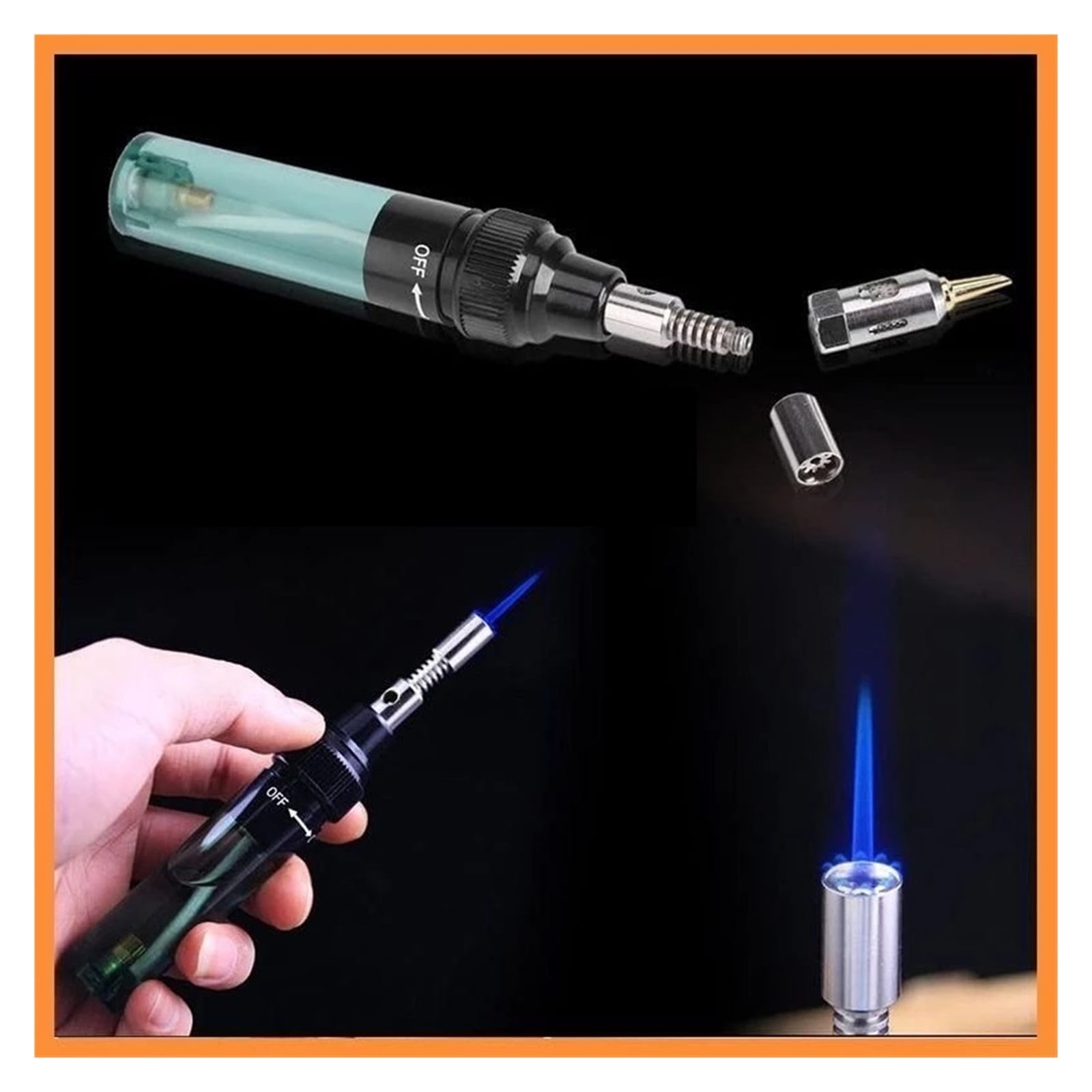 1300 Celsius Butane 4 In 1 Portable Soldering Iron ,Kit Welding Pen Burner Blow Torch Gas Soldering Iron ,Cordless Butane Tip Tool ,Wide Applications