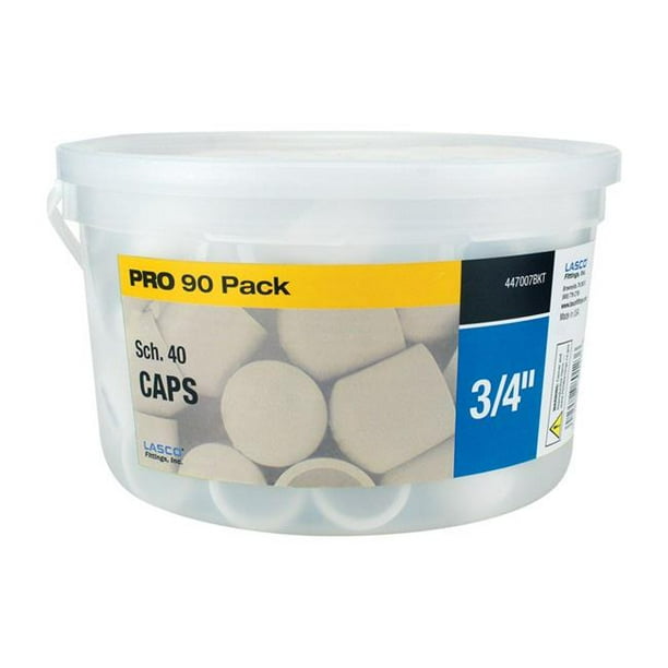 Lasco 447007BKT PRO Schedule 40 PVC Caps, 3/4" - Walmart.com - Walmart.com Lasco 447007BKT PRO Schedule 40 PVC Caps, 3/4" - Walmart.com - Walmart.com