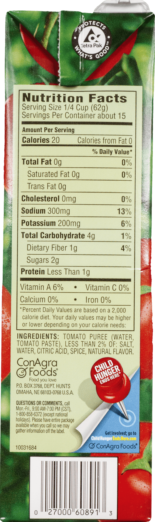 Hunts Tomato Sauce 33.6oz