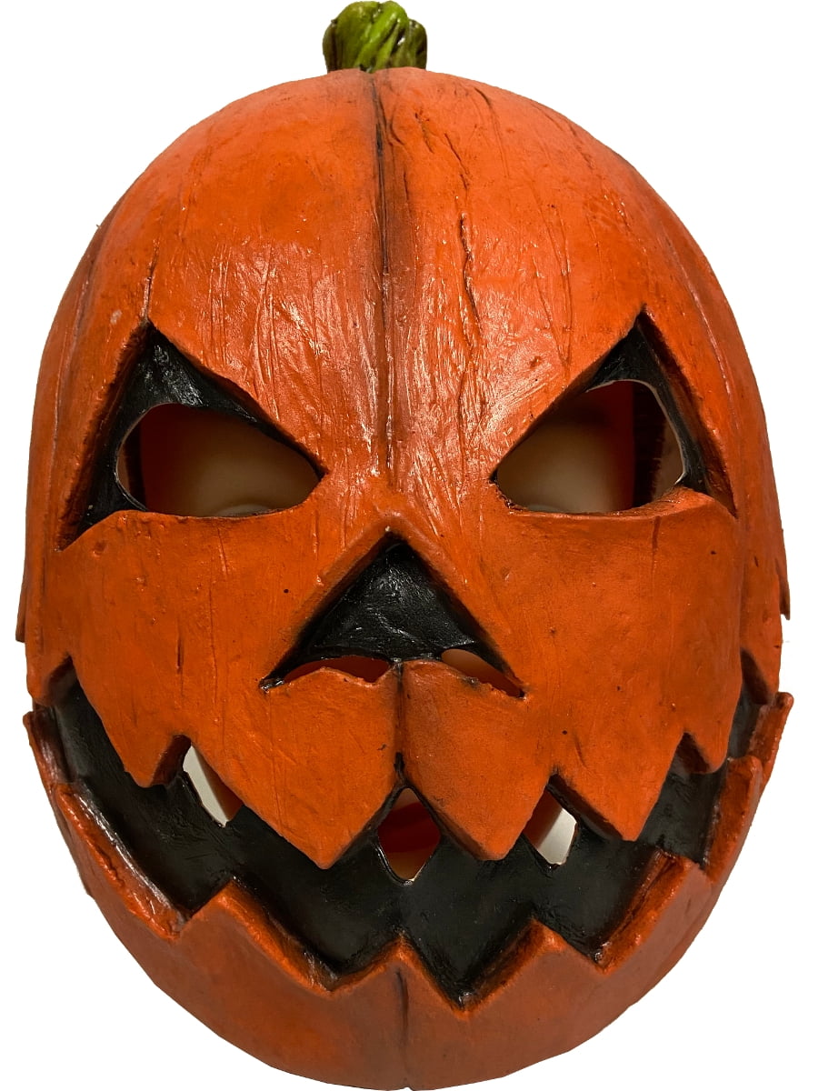 Ghoulish Productions Adult's Evil Pumpkin Head 3/4 Mask Costume