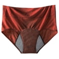thumbnail image 3 of 4 Pack Womens High Waisted Period Panties Breathable Underwear 3 Layer Absorbent Briefs Mesh Stretch, 3 of 14