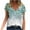 White, variant on Womens Tops Clearance Under $5 Fashion Woman Causal V-Neck Printing Blouse Short Sleeve T-Shirt Summer Tops