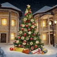 thumbnail image 6 of 24PCS Christmas Poinsettia with Clips Glitter Artificial Flower Winter Party Supplies for Xmas Tree Ornament Wedding Birthday Wreath Decoration, 6 of 7