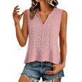 thumbnail image 3 of JJHGVB Sleeveless Tanks Scoop Neck Thick Strap Tank Tops for Women Basic Cami Tank Top Fitted Cami Sports Workout Tank Running Tank Tops for Women Camisole Top Workout Gym Top Womens A3-Pink L, 3 of 3