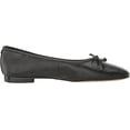 thumbnail image 6 of Sam Edelman Meadow Black Patent Slip On Squared Toe Bow Detailed Ballet Flats (Black Patent, 6.5), 6 of 6