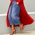 thumbnail image 2 of BUIGTTKLOP Womens Jeans Elastic High Waisted Stretchy Baggy Wide Leg Jeans Trendy Patchwork Loose Ankle Denim Pants, 2 of 6