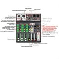 thumbnail image 3 of Console de Mixage Professionnelle, Enregistreur USB, 48V, Effet Retardateur, 4 Canaux, Bruit Réduit, 3 of 7