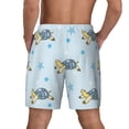 thumbnail image 4 of Uemuo Cartoon Turtle Pattern Mens Swim Trunks Quick Dry Board Shorts with Mesh Lining, Stretch Beach Shorts Quick Dry No-Chafing Board Shorts-Small, 4 of 9