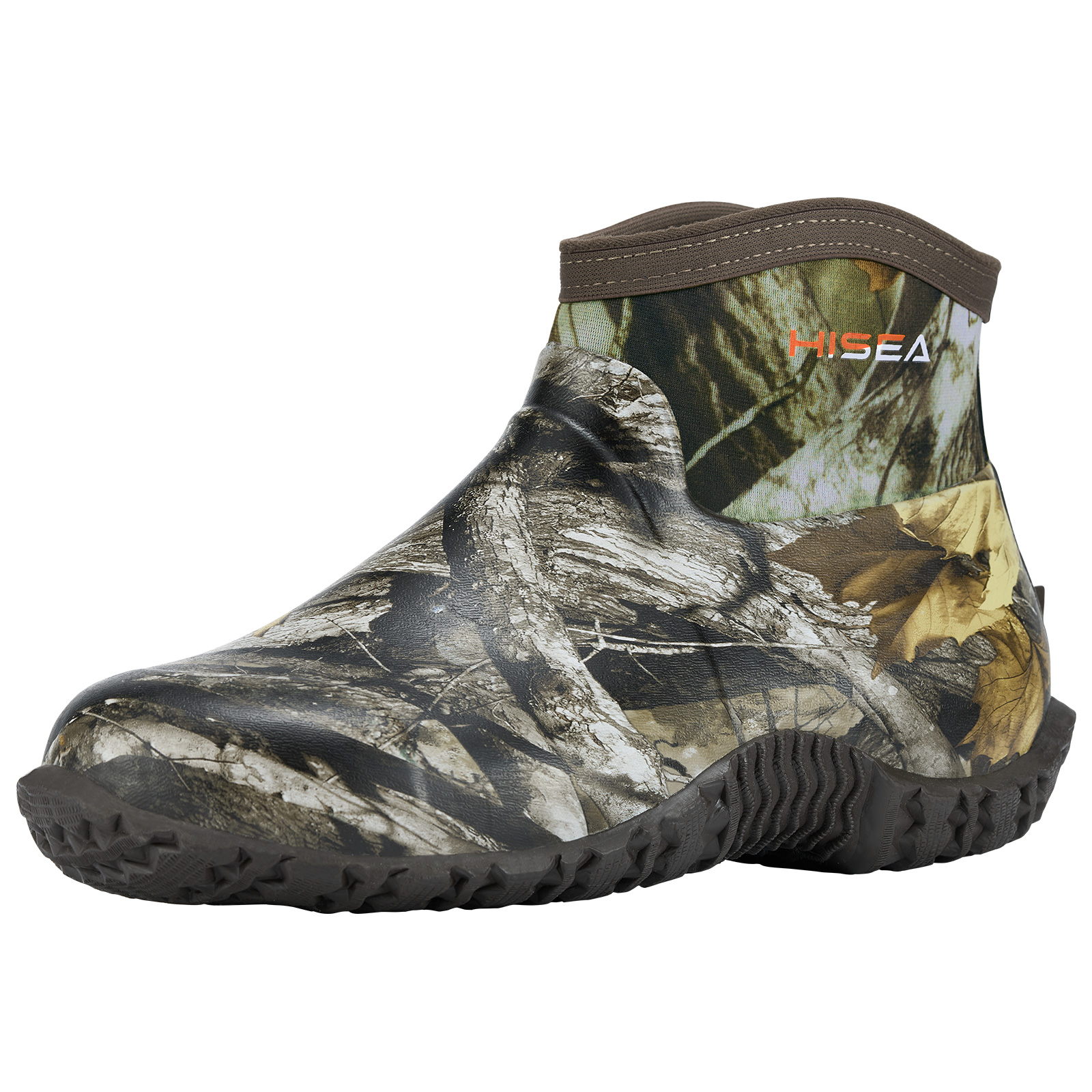 HISEA Men's Rain Shoes Ankle Height Rubber Garden Boots Insulated