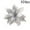 Silver, variant on Summercome 6 Pcs Glitter Poinsettia 5.5" Artificial Flowers Christmas with Clips Stems, Xmas New Year Tree Ornaments for Wedding Party Wreath Decoration (Red and Silver)