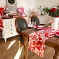 thumbnail image 2 of Décorations de la Saint-Valentin Drapeaux de Table Imprimé Cœur de la Saint-Valentin Tapis de Cuisine de Fête, 2 of 5
