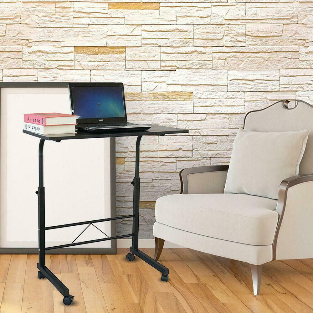 Office Laptop Desk Rolling Adjustable Table Cart Computer Mobile Lazy Bed Stand