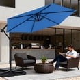 thumbnail image 6 of Easthome 10ft Offset Hanging Market Patio Umbrella for Backyard, Poolside, Lawn and Garden w/Easy Tilt Adjustment, Polyester Shade, 6 Ribs - Sapphire Blue, 6 of 8