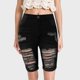 thumbnail image 1 of WILLBEST Pantalones Mujer Pantalones Vaqueros Casuales para Mujer, Pantalones Cortos de Mezclilla a La Moda Con Cintura Elástica, Cómodos, Con Bolsillos y Agujeros. Grande, 1 of 4
