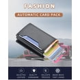 thumbnail image 2 of Leather anti magnetic and anti-theft card bag RFID automatic pop-up wallet, 2 of 11