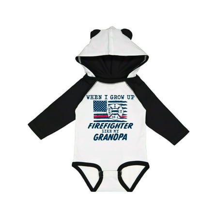 

Inktastic When I Grow Up I Want to Be a Firefighter Like My Grandpa Gift Baby Boy or Baby Girl Long Sleeve Bodysuit