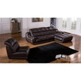 thumbnail image 4 of EK-L201 Dark Brown Color With Genuine Leather Sectional - Right Facing Chaise, 4 of 5