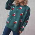thumbnail image 4 of Pntutb Christmas Tree Thickened Ladies Casual Print Manga larga Cuello redondo Pullover Suéter top Pntutb Pntutb-3180, 4 of 6
