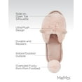 thumbnail image 3 of MeMoi Bunny Hop Pom-Pom Open Toe Plush Slippers - Womens - Female (Large, Blush Pink), 3 of 7